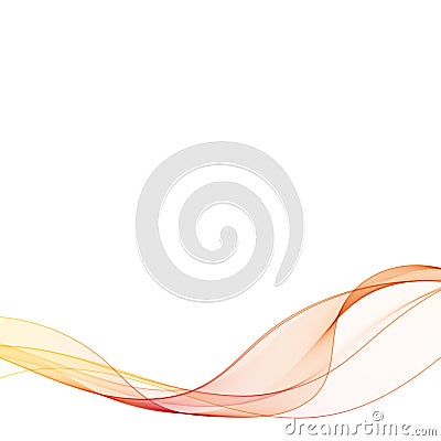 Red wavy abstract wave on a white background. eps 10 Cartoon Illustration