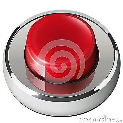 Red web button Vector Illustration