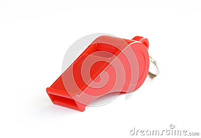 Red whistle Stock Photo