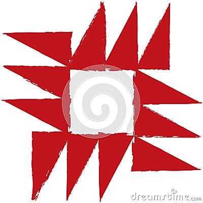 Red white angle aggressive colorful strong abstract background. Vector Illustration