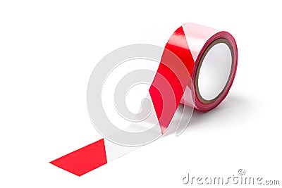 Red White Barrier Tape - Stock Photo Stock Photo