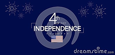 Red, White, and Blue Beauty Inspirational 4th of July Design Vector Illustration