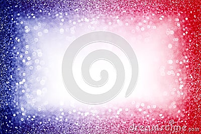 Red white and blue border frame background Labor Day, July 4th, Memorial, President glitter Stock Photo