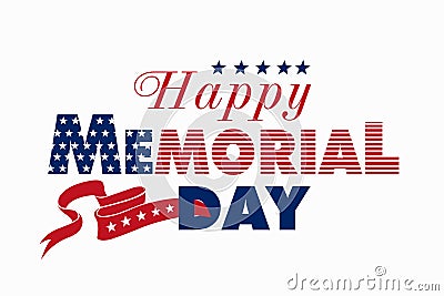 Happy Memorial Day illustration Vector Illustration