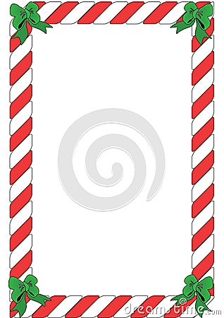 Red and White Candy Border Vector Illustration