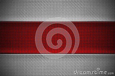 Red and white carbon fiber. two tone metal background and texture Cartoon Illustration