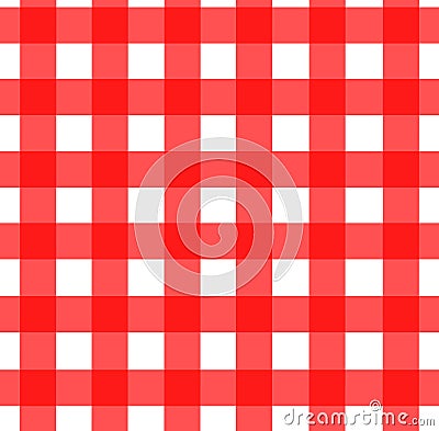 Red and white checked pattern Stock Photo