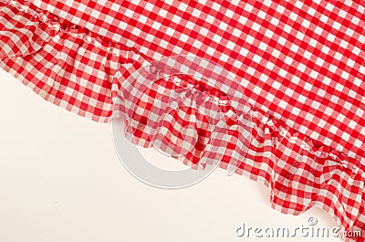 Red and white checkered cloth Stock Photo