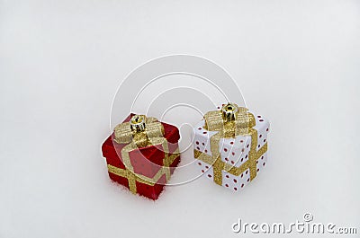 Christmas tree decorations on a white background Stock Photo