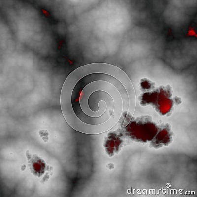 Red white gray clouds forms, background, abstract texture Stock Photo