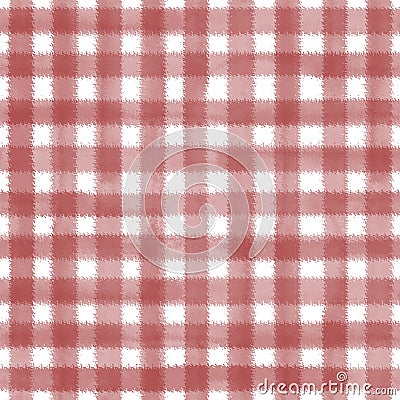 Red and white plaid background Stock Photo