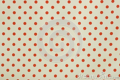 Red and white Polka Dot Background Stock Photo