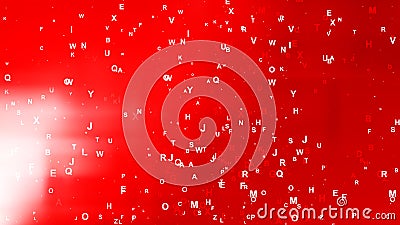 Red and White Random Alphabet background Vector Art Stock Photo