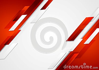 Red and white shiny hi-tech motion background Vector Illustration