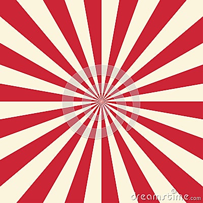 Red and white sun rays background. Vector illustration Vector Illustration