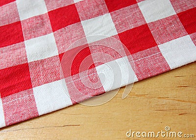 Red white towel Stock Photo