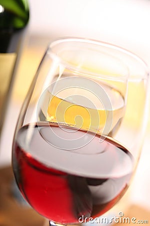 Red and white wine Stock Photo