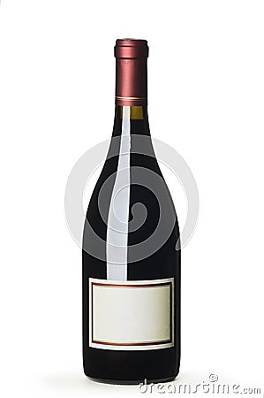 Red wine bottle Stock Photo