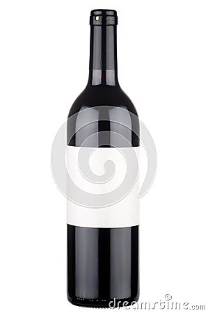 Red wine bottle. Stock Photo