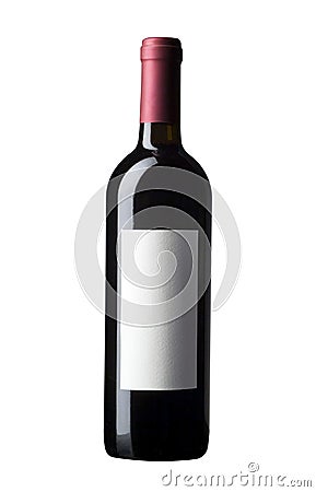 Red wine bottle Stock Photo