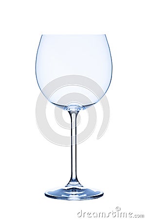 Red wine glas, empty, on white background, isolated Stock Photo