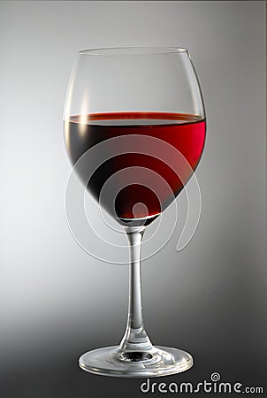 Red wine in glass Stock Photo