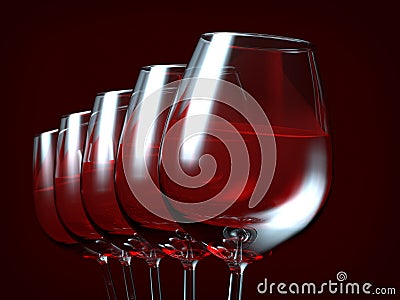 Red wine in a glass Stock Photo