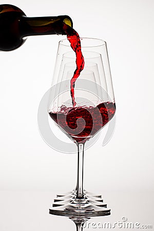 Red Wine Glasses Stock Photo