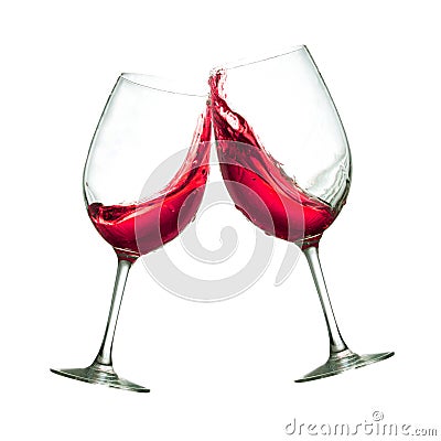 Red wine glasses Stock Photo