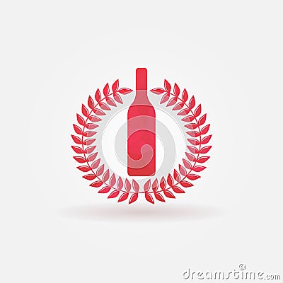 Red Wine polygonal vector logo Vector Illustration