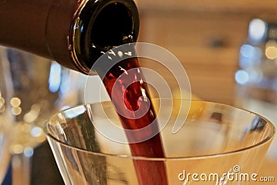 Wine flow Stock Photo