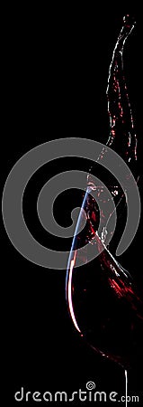 Red wine splash silhouette Stock Photo