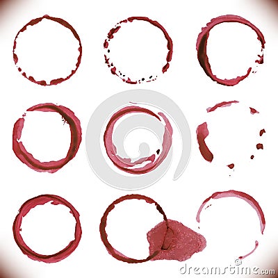 Red wine stain Vector Illustration