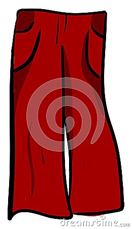 Red woman pants, illustration, vector Vector Illustration