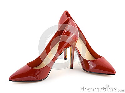 Red women shoes Stock Photo