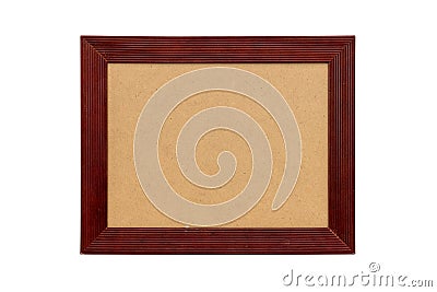 Red wood picture frame with passepartout Stock Photo