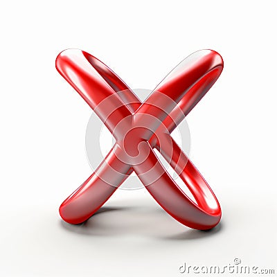 Red X Symbol: Clever Juxtapositions And Meticulous Attention To Detail Stock Photo