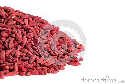 Red yeast fermented rice or kojic rice Stock Photo