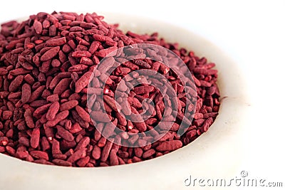 Red yeast fermented rice Stock Photo