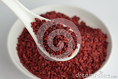 Red yeast rice Stock Photo