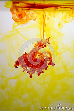 Red and yellow colour swirls Stock Photo