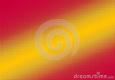 Red and Yellow Diagonal Halftone Background Vector Illustration