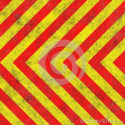 Red yellow hazard angled Stock Photo