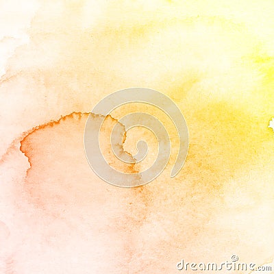 Red and yellow watercolor paint background, lettering scrapbook sketch. Stock Photo