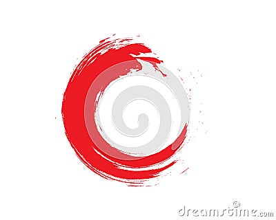 Zen Enso Symbol Design Vector Illustration