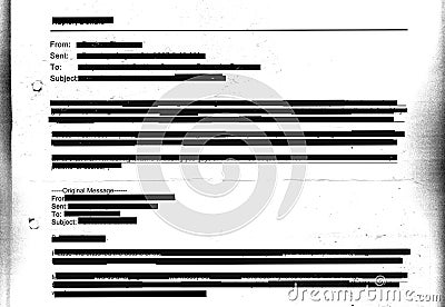 Redacted email Stock Photo