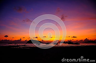 Redang Island Sunrise Stock Photo