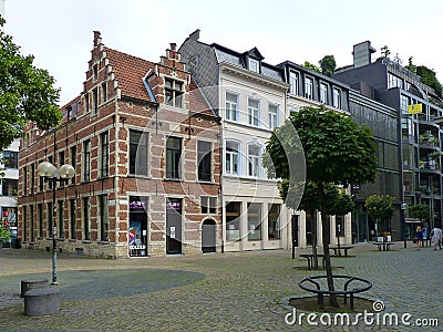 Redbrick house in Antwerp Editorial Stock Photo