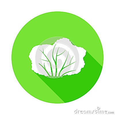 redcurrant tree icon in Flat long shadow style Stock Photo