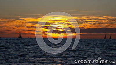 sunset in Los Cabos Mexico Stock Photo